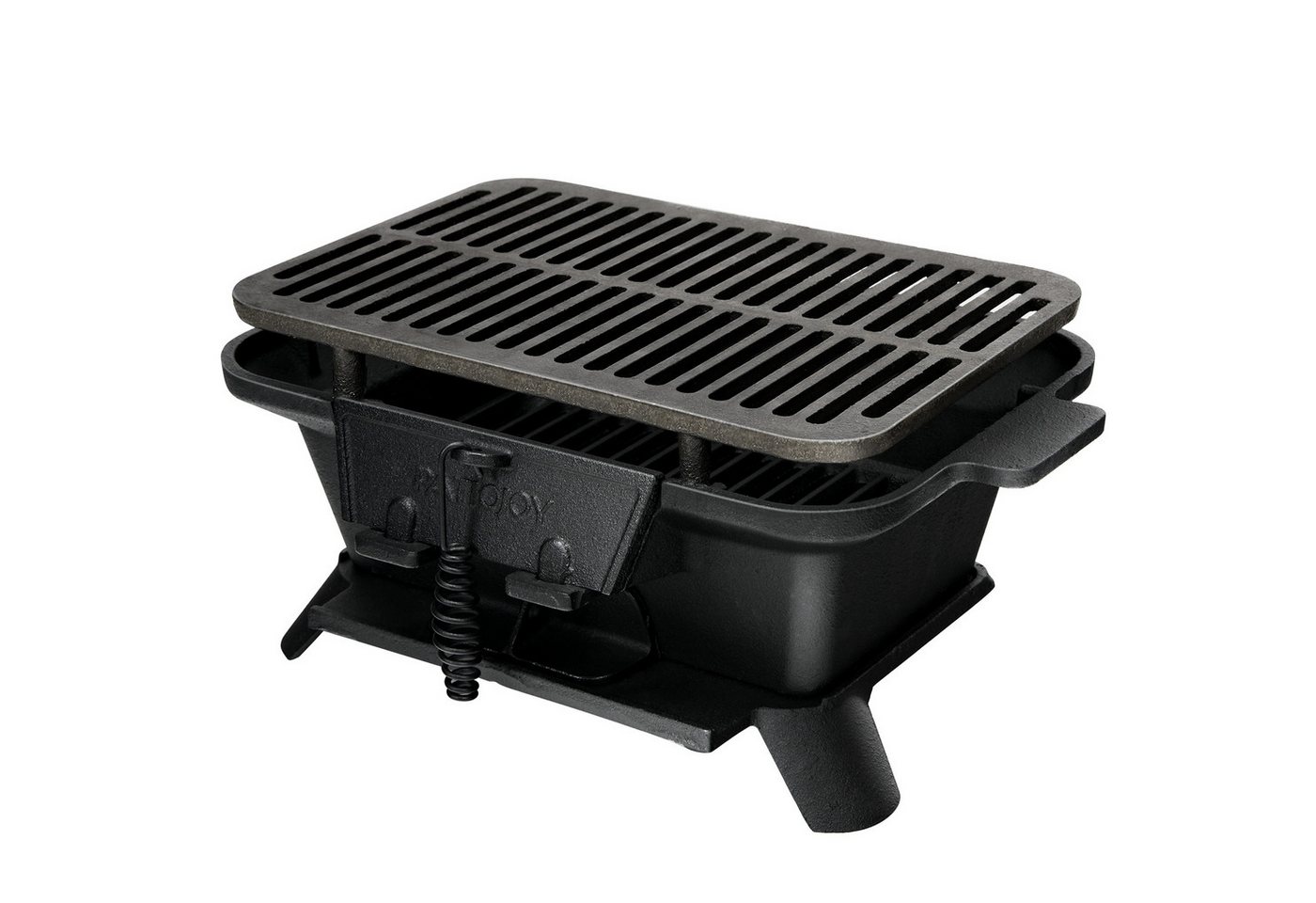 COSTWAY Tischgrill 2 Etagen Höhe, Holzkohlegrill, tragbar, 40x27x18cm von COSTWAY