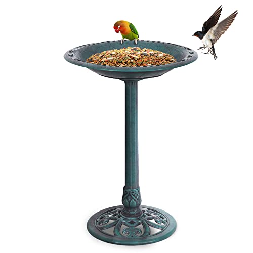 COSTWAY Vogeltränke stehend, Vogelfutterstation Retro, EIN Vogel auf Wasserschale, Futterstation Vogelfutterspender für Wildvögel, für Vogelbad Garten, Bird Feeder Futterplatz, 51 x 72 cm, Grün COSTWAY Vogeltränke stehend, Vogelfutterstation Retro, EIN Vogel auf Wasserschale, Futterstation Vogelfutterspender für Wildvögel, für Vogelbad Garten, Bird Feeder Futterplatz, 51 x 72 cm, Grün von COSTWAY
