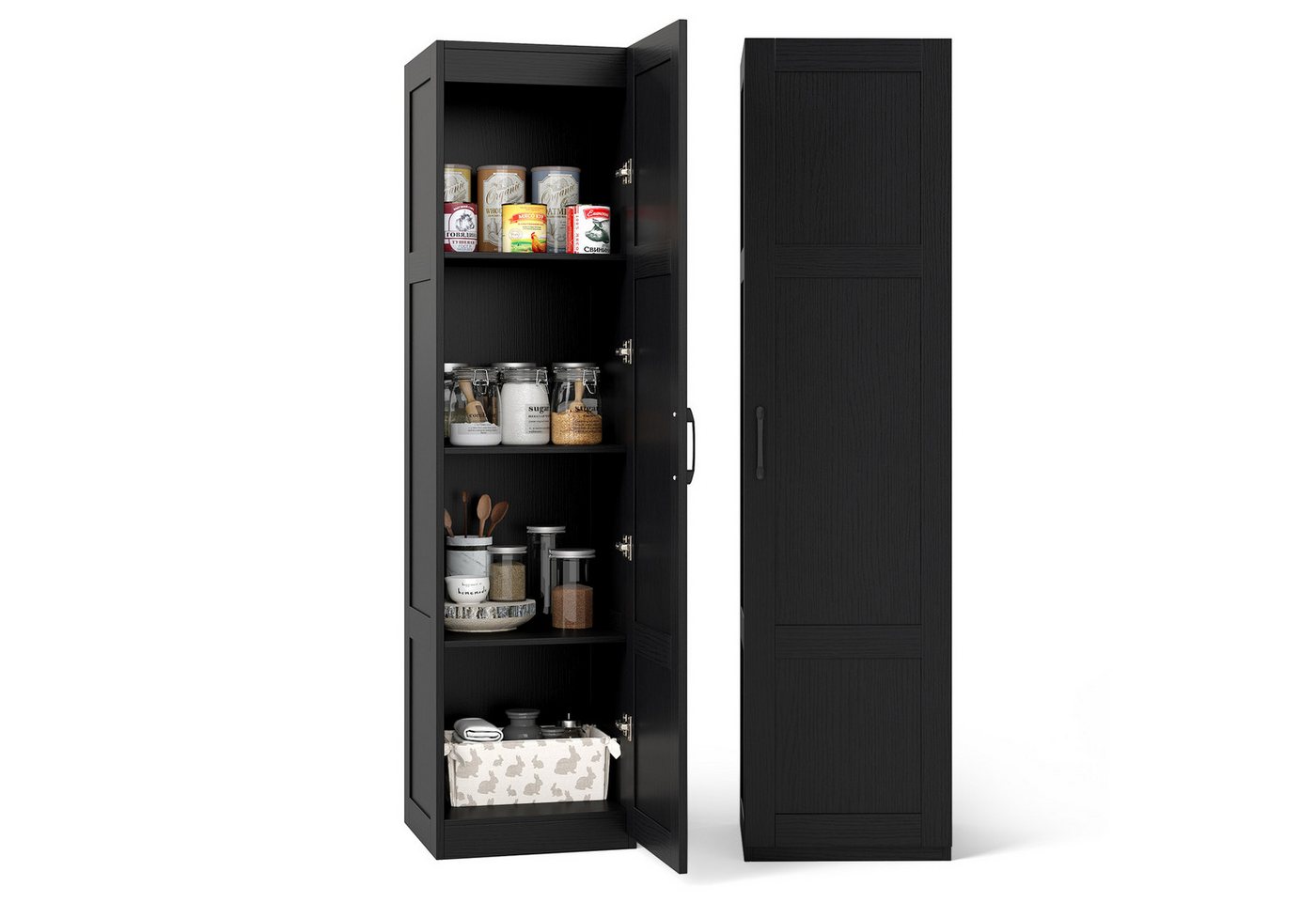 COSTWAY Vorratsschrank Hochschrank schmal, Bodenschrank mit Tür 40x37,5x150cm von COSTWAY