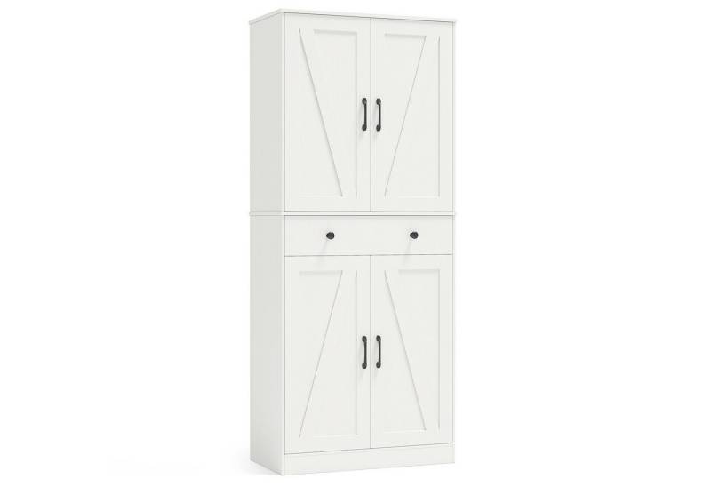 COSTWAY Vorratsschrank Küchenbuffet mit verstellbarem Regal, Schublade weiß von COSTWAY