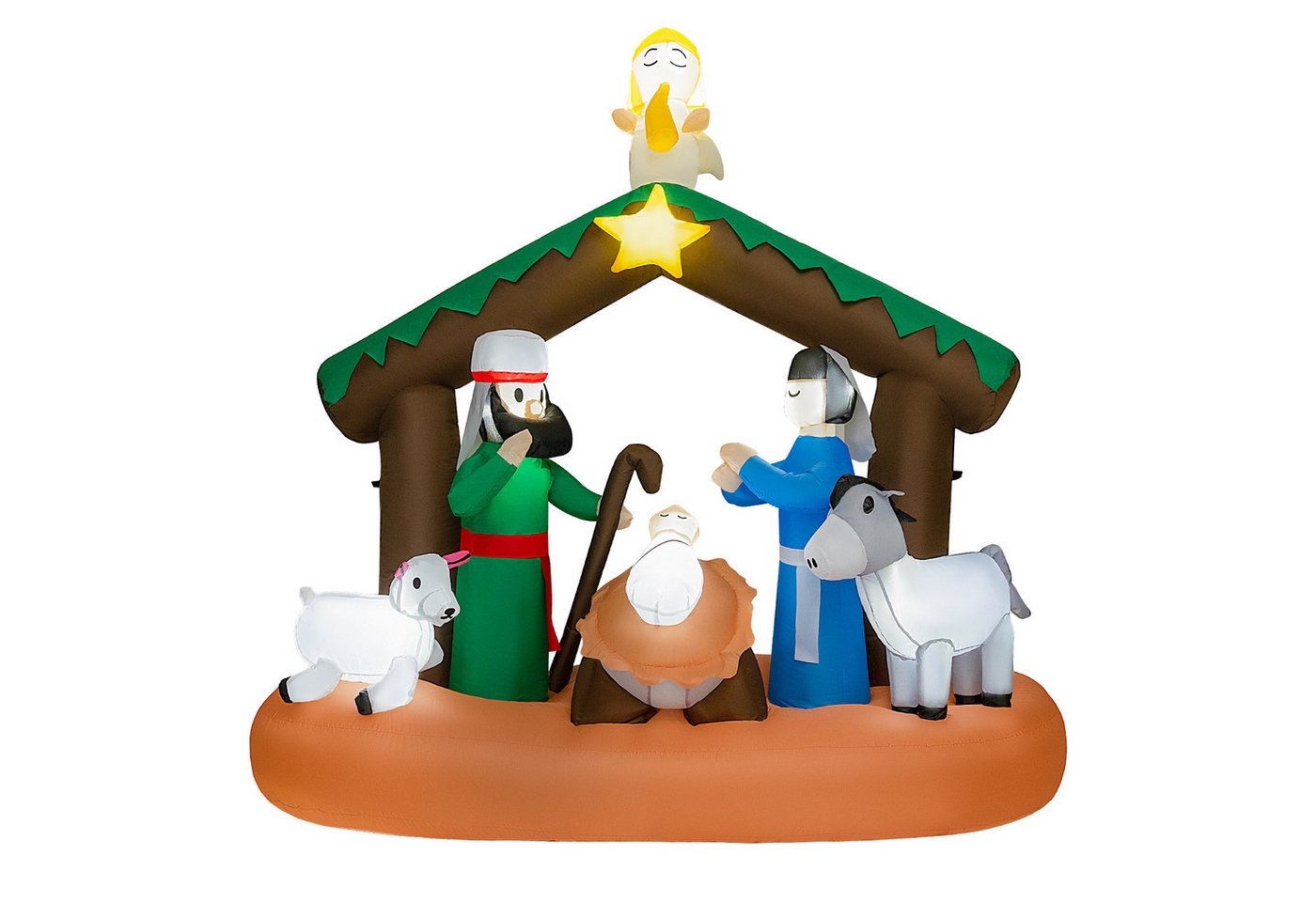 COSTWAY Weihnachtsfigur, aufblasbare Weihnachtskrippe mit LEDs, 180 cm COSTWAY Weihnachtsfigur, aufblasbare Weihnachtskrippe mit LEDs, 180 cm von COSTWAY