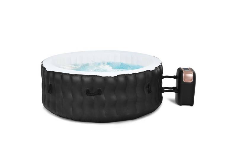 COSTWAY Whirlpool Aufblasbarer SPA Massagepool, Ø180cm, mit 108 Massagedüsen Heizfunktion, für 4 Personen von COSTWAY