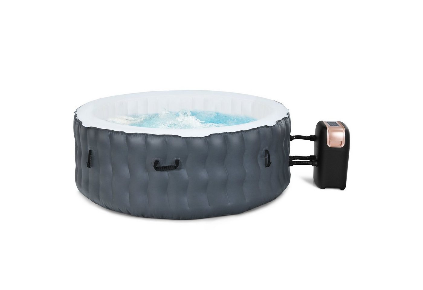 COSTWAY Whirlpool Aufblasbarer SPA Massagepool, Ø180cm, mit 108 Massagedüsen Heizfunktion, für 4 Personen von COSTWAY