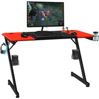 COSTWAY Z-förmige Gaming Tisch, Computertisch von COSTWAY