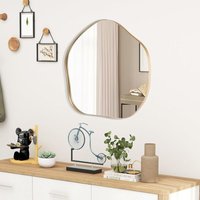 COSTWAY unregelmäßiger Wandspiegel, asymmetrischer Spiegel, gerahmter Hängespiegel, moderner Kosmetikspiegel Wand, dekorativ für Flur Badezimmer von COSTWAY