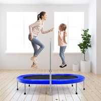 2 Personen Trampolin mit hoehenverstellbarm Haltegriff, Mini Trampolin bis 150kg belastbar, Kindertrampolin klappbar, Gartentrampolin für Kinder und 2 Personen Trampolin mit hoehenverstellbarm Haltegriff, Mini Trampolin bis 150kg belastbar, Kindertrampolin klappbar, Gartentrampolin für Kinder und von COSTWAY