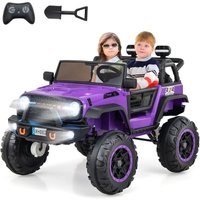 2-Sitzer Elektroauto für Kinder, 24V Kinderfahrzeug mit Fernbedienung, Elektrofahrzeug mit Musik & Geschichten & usb & Hupe, Jeep Auto für Jungen & von COSTWAY