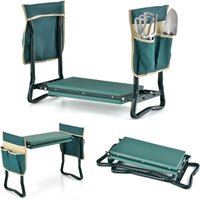 COSTWAY 2 in 1 Kniebank für Gartenarbeit, Gartenhocker klappbar, Garten Arbeitshocker mit EVE-Polster & 2 Werkzeugtaschen, Knieschutz Kniehilfe, bis COSTWAY 2 in 1 Kniebank für Gartenarbeit, Gartenhocker klappbar, Garten Arbeitshocker mit EVE-Polster & 2 Werkzeugtaschen, Knieschutz Kniehilfe, bis von COSTWAY
