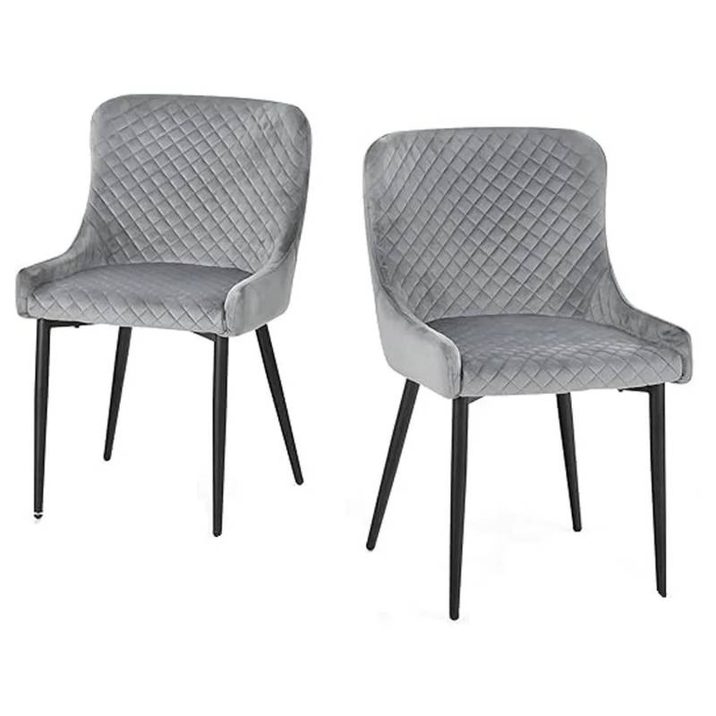Costway 2er Set Esszimmerstühle Rücklehne Sitzhöhe 50cm Grau Costway 2er Set Esszimmerstühle Rücklehne Sitzhöhe 50cm Grau von COSTWAY