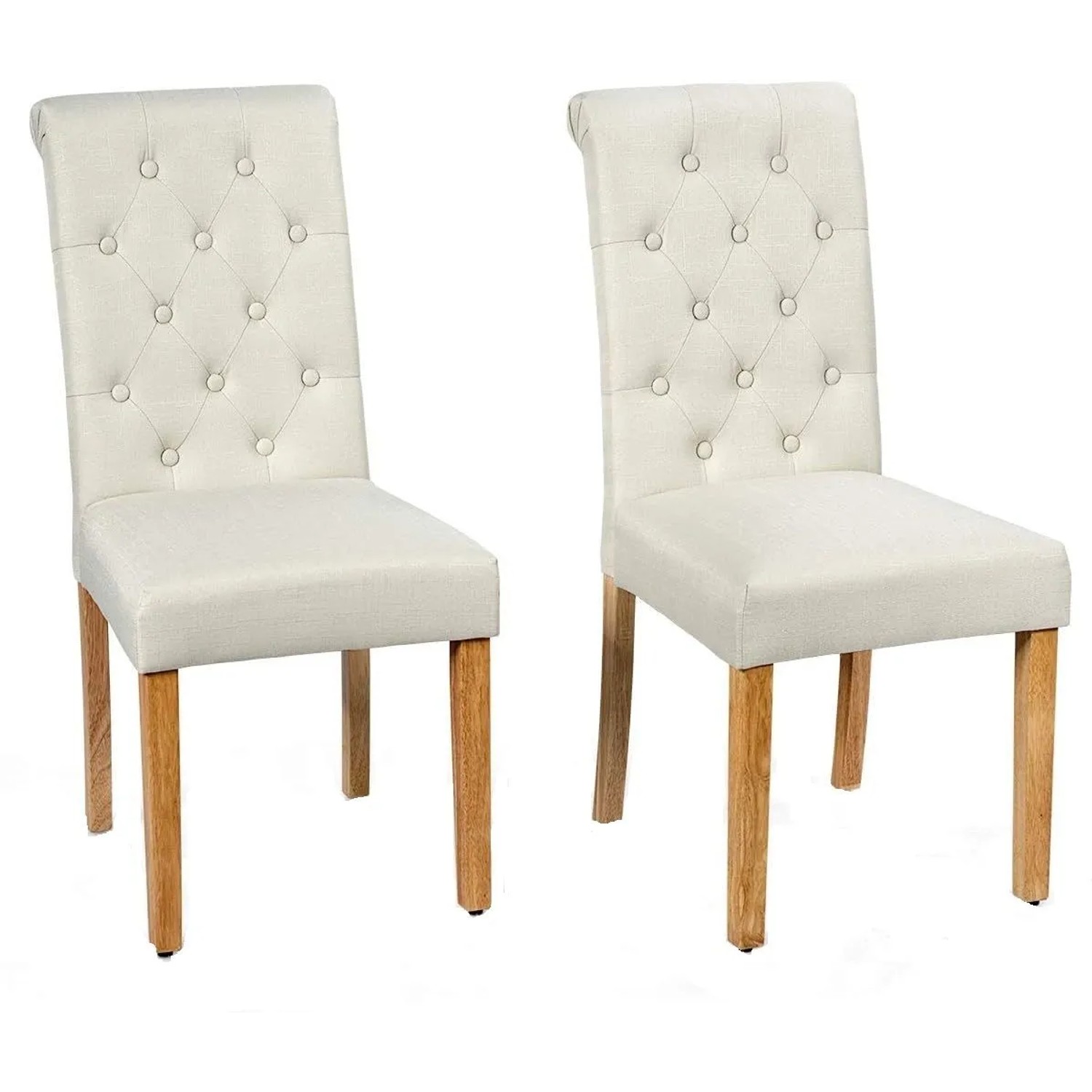 Costway 2er Set Esszimmerstühle mit Gummiholzbeinen Beige Costway 2er Set Esszimmerstühle mit Gummiholzbeinen Beige von COSTWAY