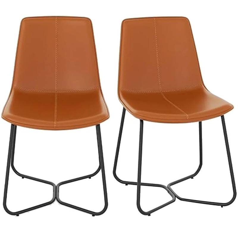 Costway 2er Set Küchenstühle Gepolstert mit Metallbeinen Braun Costway 2er Set Küchenstühle Gepolstert mit Metallbeinen Braun von COSTWAY