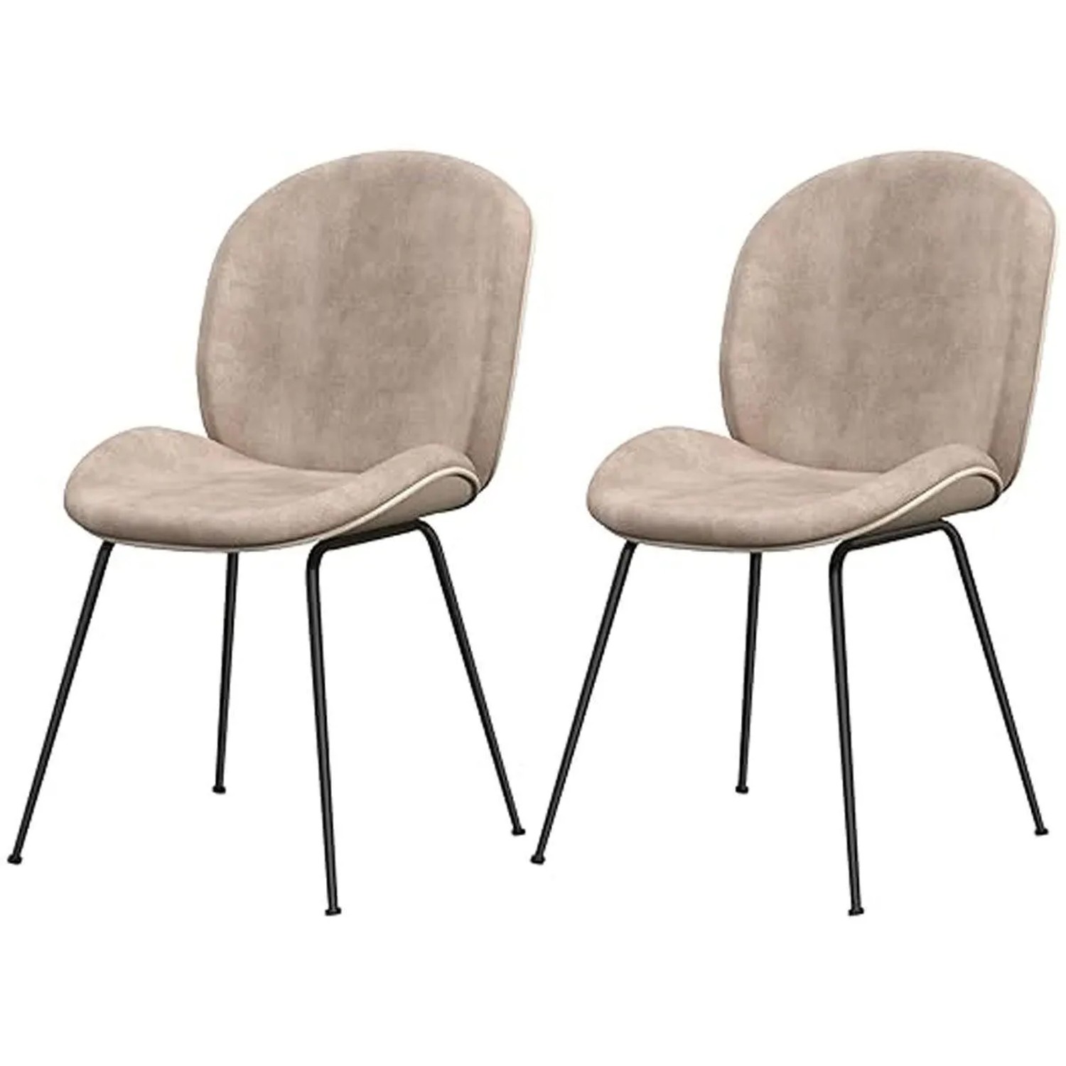 Costway 2er Set Küchenstühle Samt mit Metallgestel Braun Costway 2er Set Küchenstühle Samt mit Metallgestel Braun von COSTWAY