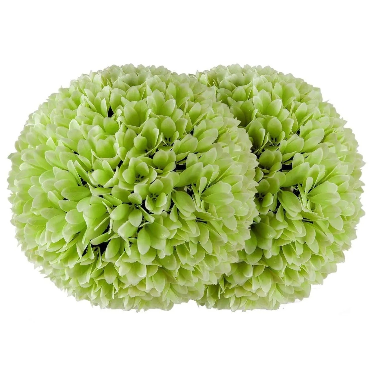 Costway 2er-Set Kunstbaum mit Topf & Massivem Birkenstamm 90 cm Grün von COSTWAY