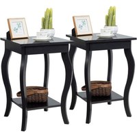 Costway - 2er Set Nachttisch mit Ablage, 2 Ebene Beistelltisch aus Holz, Nachtkonsole, Sofatisch für Wohnzimmer, Schlafzimmer, 40 x 40 x 60 cm Costway - 2er Set Nachttisch mit Ablage, 2 Ebene Beistelltisch aus Holz, Nachtkonsole, Sofatisch für Wohnzimmer, Schlafzimmer, 40 x 40 x 60 cm von COSTWAY