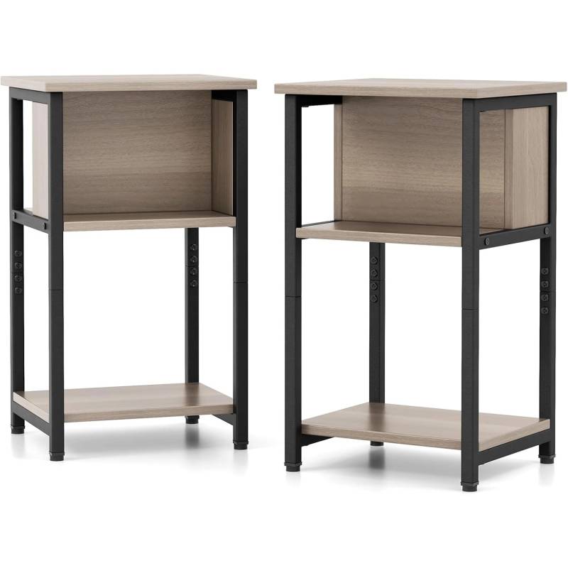 Costway 2er Set Nachttisch mit Ablage Sofatisch Costway 2er Set Nachttisch mit Ablage Sofatisch von COSTWAY