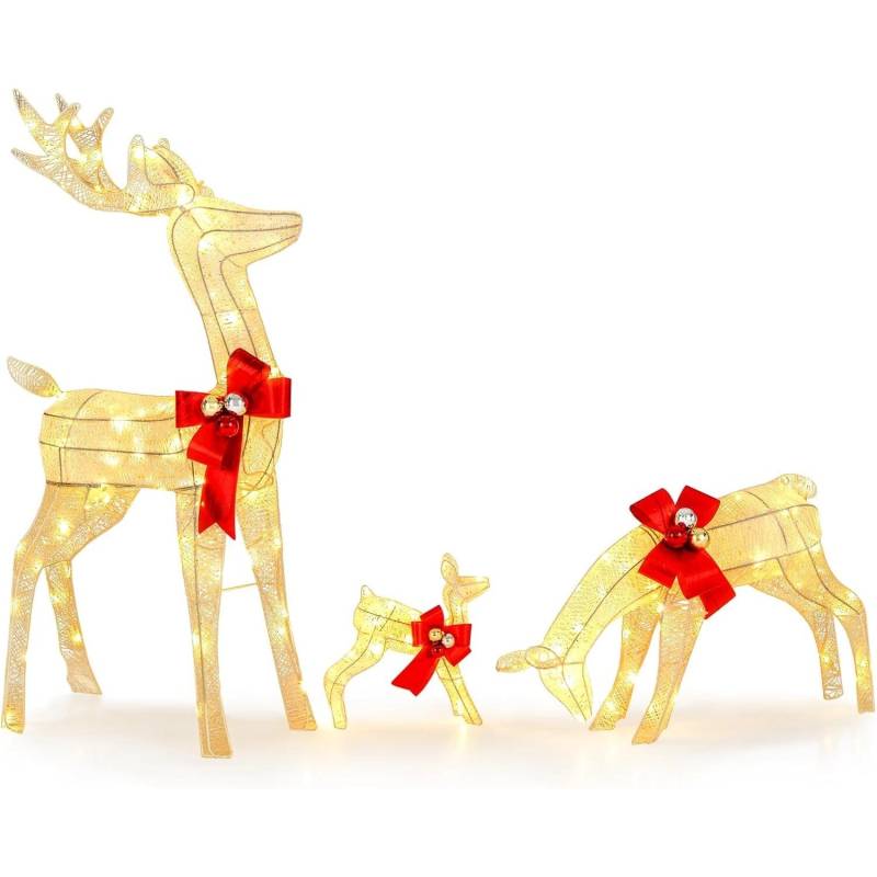 Costway 3-Teilige LED Rentier Familie Weihnachtsdeko 116 & 42 & 30cm Costway 3-Teilige LED Rentier Familie Weihnachtsdeko 116 & 42 & 30cm von COSTWAY
