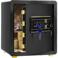 Costway - 45L Safe Tresor mit digitaler Tastatur, inkl. 2 Master-Schlüssel und 2 Notfallschlüssel, mit abnehmbares Regal & sensibles Alarmsystem Costway - 45L Safe Tresor mit digitaler Tastatur, inkl. 2 Master-Schlüssel und 2 Notfallschlüssel, mit abnehmbares Regal & sensibles Alarmsystem von COSTWAY