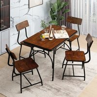 Costway - 5tlg. Essgruppe, 4 Esszimmerstühle & rechteckiger Esszimmertisch, Esszimmergruppe für 4 Personen, Esstisch mit 4 Stühlen, Sitzgruppe für Costway - 5tlg. Essgruppe, 4 Esszimmerstühle & rechteckiger Esszimmertisch, Esszimmergruppe für 4 Personen, Esstisch mit 4 Stühlen, Sitzgruppe für von COSTWAY