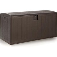 Auflagenbox 400 l, wetterfest, abschließbar, Gartenbox Kissenbox Aufbewahrungsbox für Gartengeräte, Poolzubehör & Kissen, 127,5 x 61,5 x 64 cm von COSTWAY