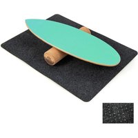 Costway - Balance Board aus Holz, Balancebrett, Balance Trainer Trickboard für zuhause, inkl. Korkrolle, Balance-board aus 8 hochwertigen von COSTWAY