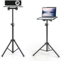 Beamer Ständer, Projektor Halterung 70-118,5cm höhenverstellbar mit 180°neigbarem Tablett, multifunktionaler Projektorständer für Laptop Ständer von COSTWAY