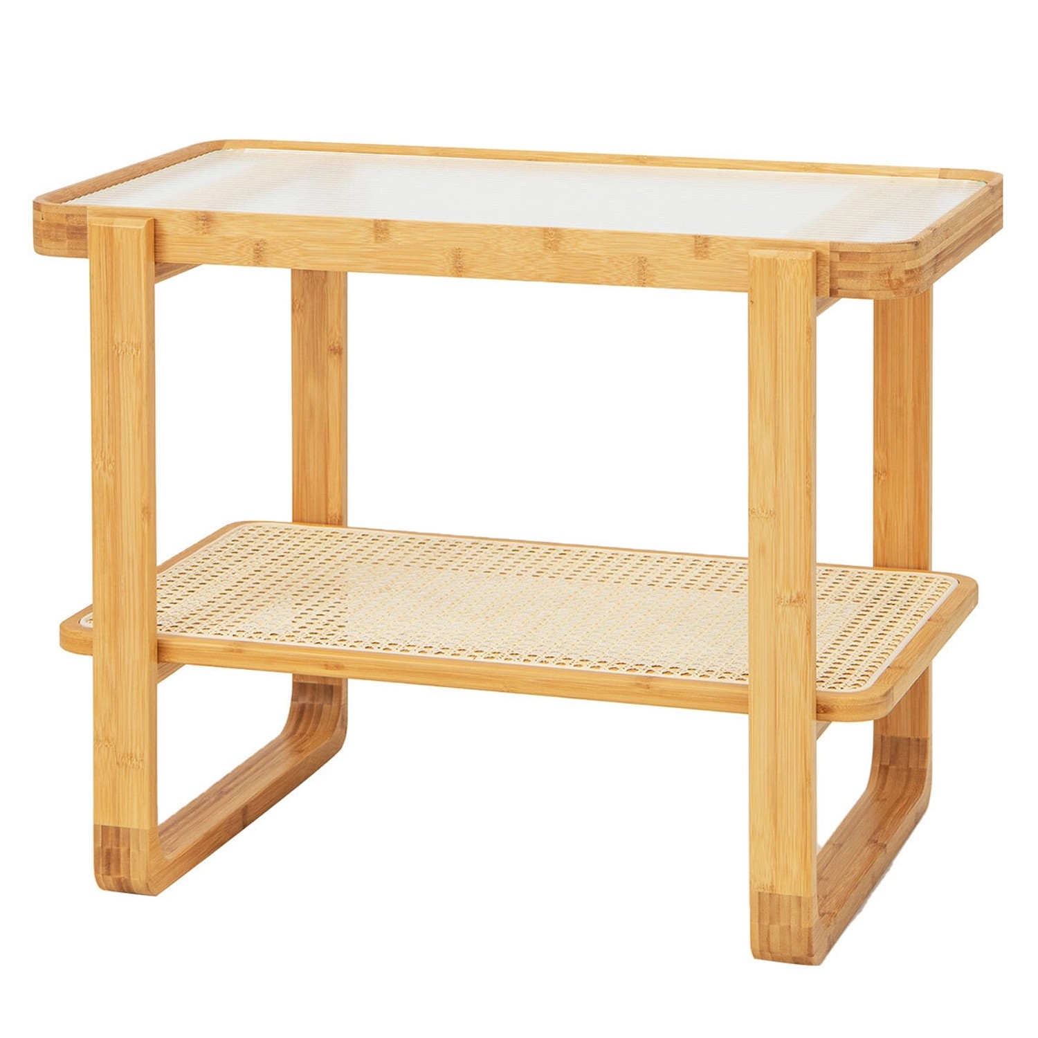 Costway Beistelltisch Couchtisch mit Abnehmbarer Glasplatte Nachttisch Costway Beistelltisch Couchtisch mit Abnehmbarer Glasplatte Nachttisch von COSTWAY