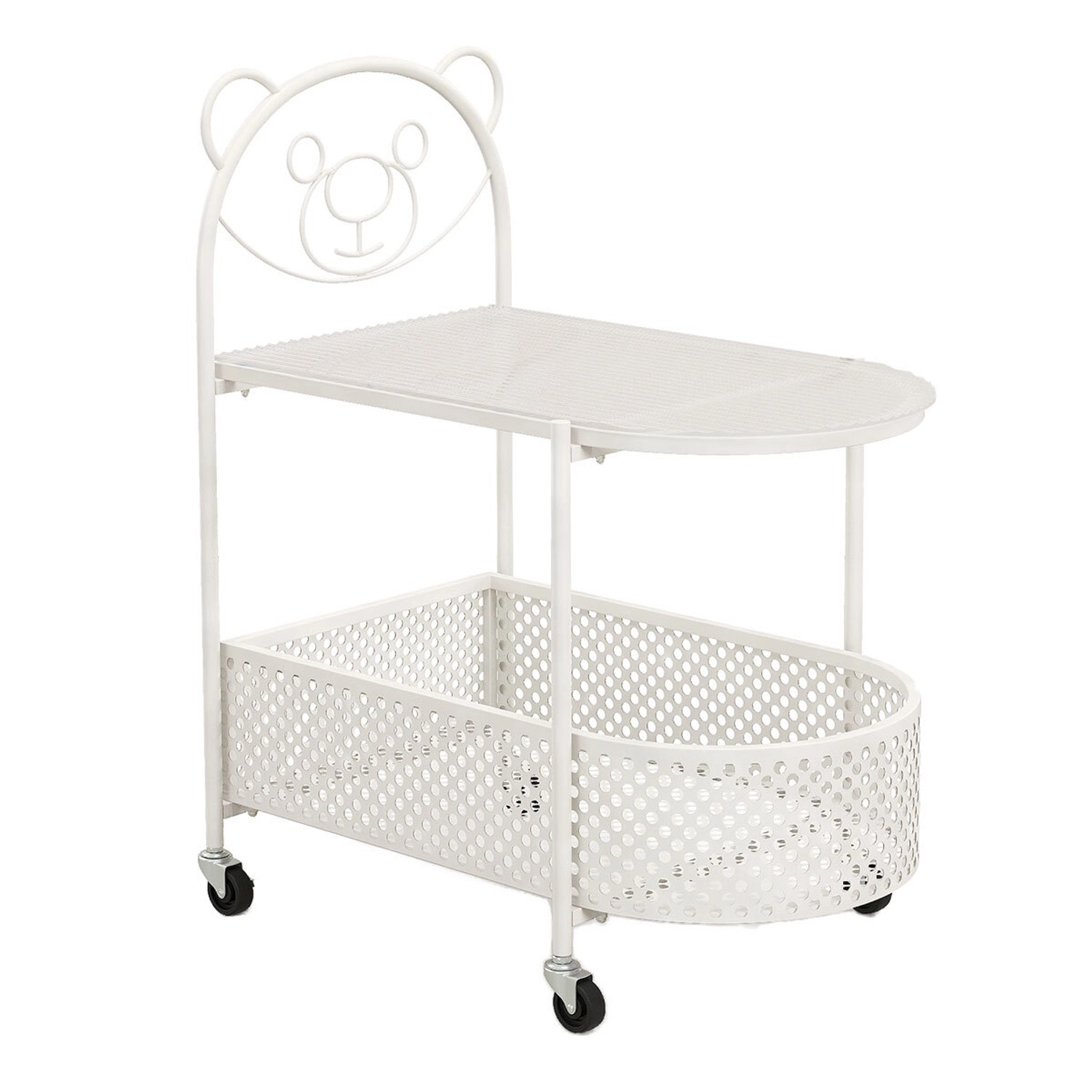 Costway Beistelltisch Glas mit Rollen 2-Stufiger Glastisch Modern Weiß Costway Beistelltisch Glas mit Rollen 2-Stufiger Glastisch Modern Weiß von COSTWAY