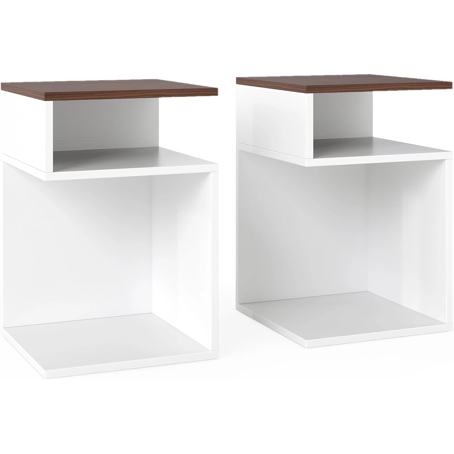 Costway Beistelltisch Holz 2er Set 3 Ebenen Sofatisch Nachttisch Costway Beistelltisch Holz 2er Set 3 Ebenen Sofatisch Nachttisch von COSTWAY