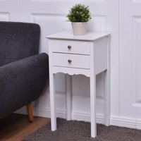 Beistelltisch Nachtisch mit 2 Schubladen, Nachtkommode Beistellschrank mit Kippsicherung, Nachtkonsole Flurkommode Flurtisch für Schlafzimmer Beistelltisch Nachtisch mit 2 Schubladen, Nachtkommode Beistellschrank mit Kippsicherung, Nachtkonsole Flurkommode Flurtisch für Schlafzimmer von COSTWAY