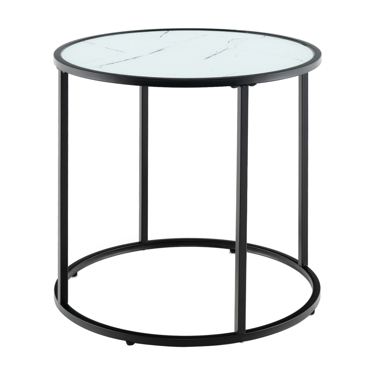 Costway Beistelltisch Runder Sofatisch mit Glasplatte 50 x 50 x 50 cm Costway Beistelltisch Runder Sofatisch mit Glasplatte 50 x 50 x 50 cm von COSTWAY