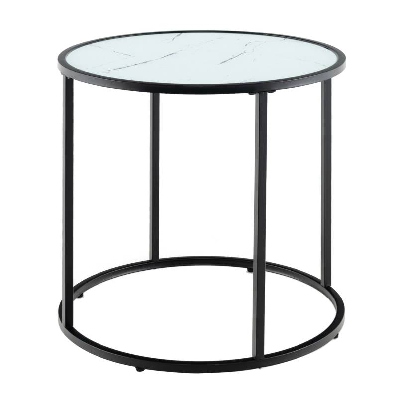 Costway Beistelltisch Runder Sofatisch mit Glasplatte 50 x 50 x 50 cm Costway Beistelltisch Runder Sofatisch mit Glasplatte 50 x 50 x 50 cm von COSTWAY