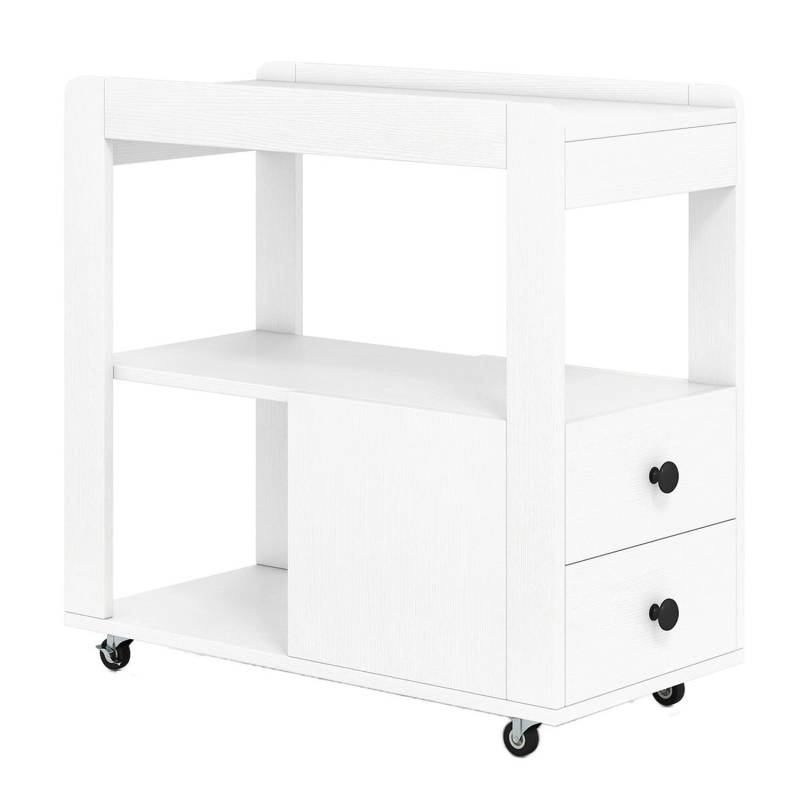 Costway Beistelltisch Schmal Nachttisch mit Rollen Sofatisch Weiß Costway Beistelltisch Schmal Nachttisch mit Rollen Sofatisch Weiß von COSTWAY