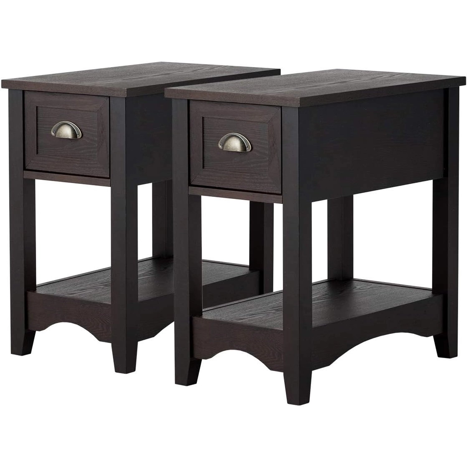 Costway Beistelltisch mit Schublade und Ablage 2-Stöckiger Sofatisch Costway Beistelltisch mit Schublade und Ablage 2-Stöckiger Sofatisch von COSTWAY