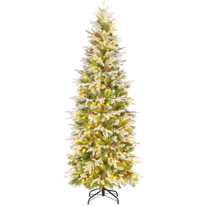 Costway Bleistift Weihnachtsbaum mit Beleuchtung und Schnee 190 cm Costway Bleistift Weihnachtsbaum mit Beleuchtung und Schnee 190 cm von COSTWAY