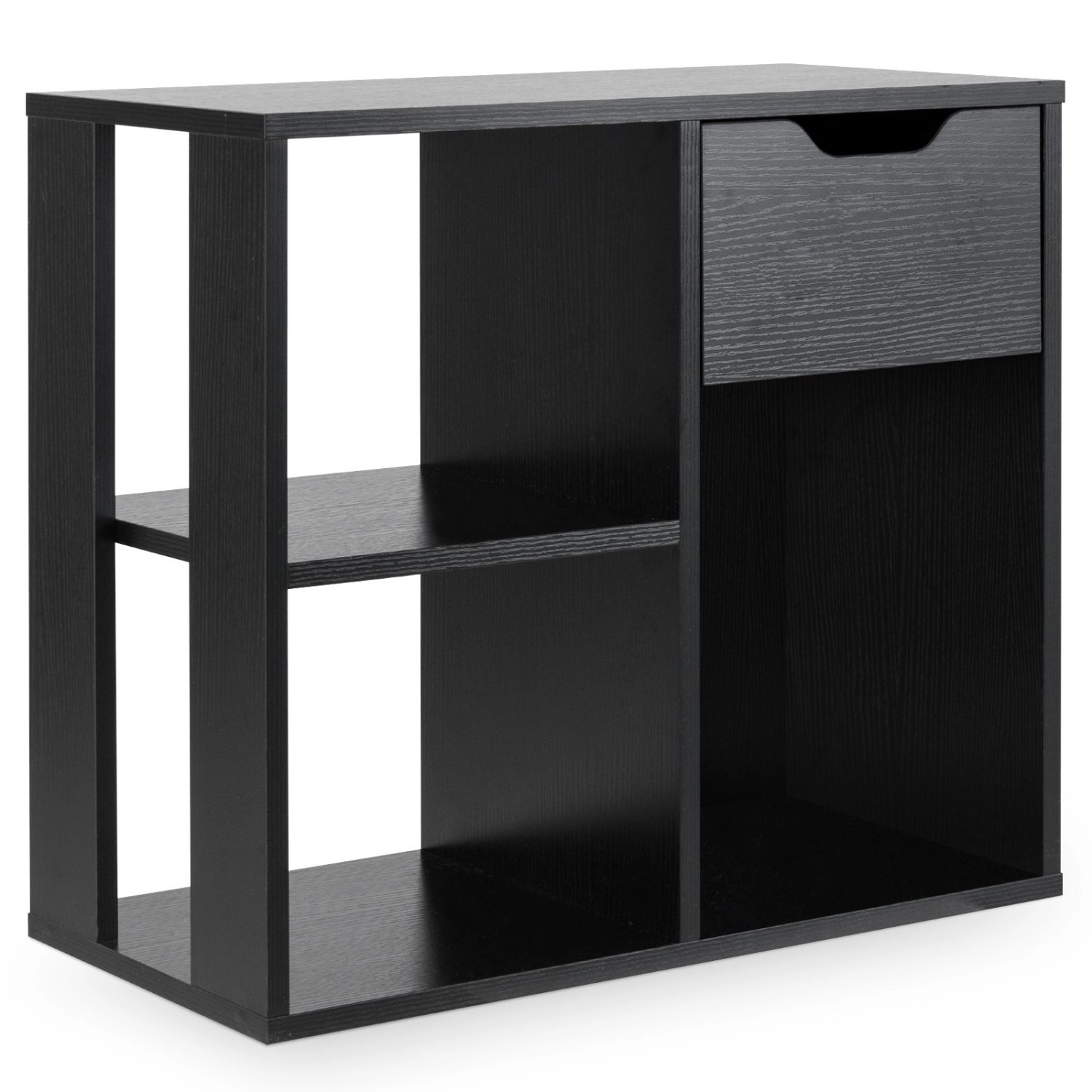 Costway Bücherregal Holz 60 x 30 x 53 cm Schwarz Costway Bücherregal Holz 60 x 30 x 53 cm Schwarz von COSTWAY