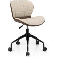 Costway - Bürostuhl, Schreibtischstuhl ohne Armlehnen, hoehenverstellbarer ergonomischer Drehstuhl, Belastbarkeit 150 kg, Computerstuhl für von COSTWAY