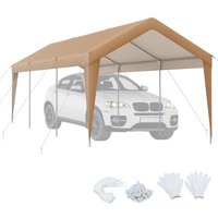 Costway - Carport Tent Garage 301 x 600 x 285 cm, Portable Garage Tent with Galvanised Metal Frame & Weatherproof Cover, Car Shelter for Cars, Boats von COSTWAY