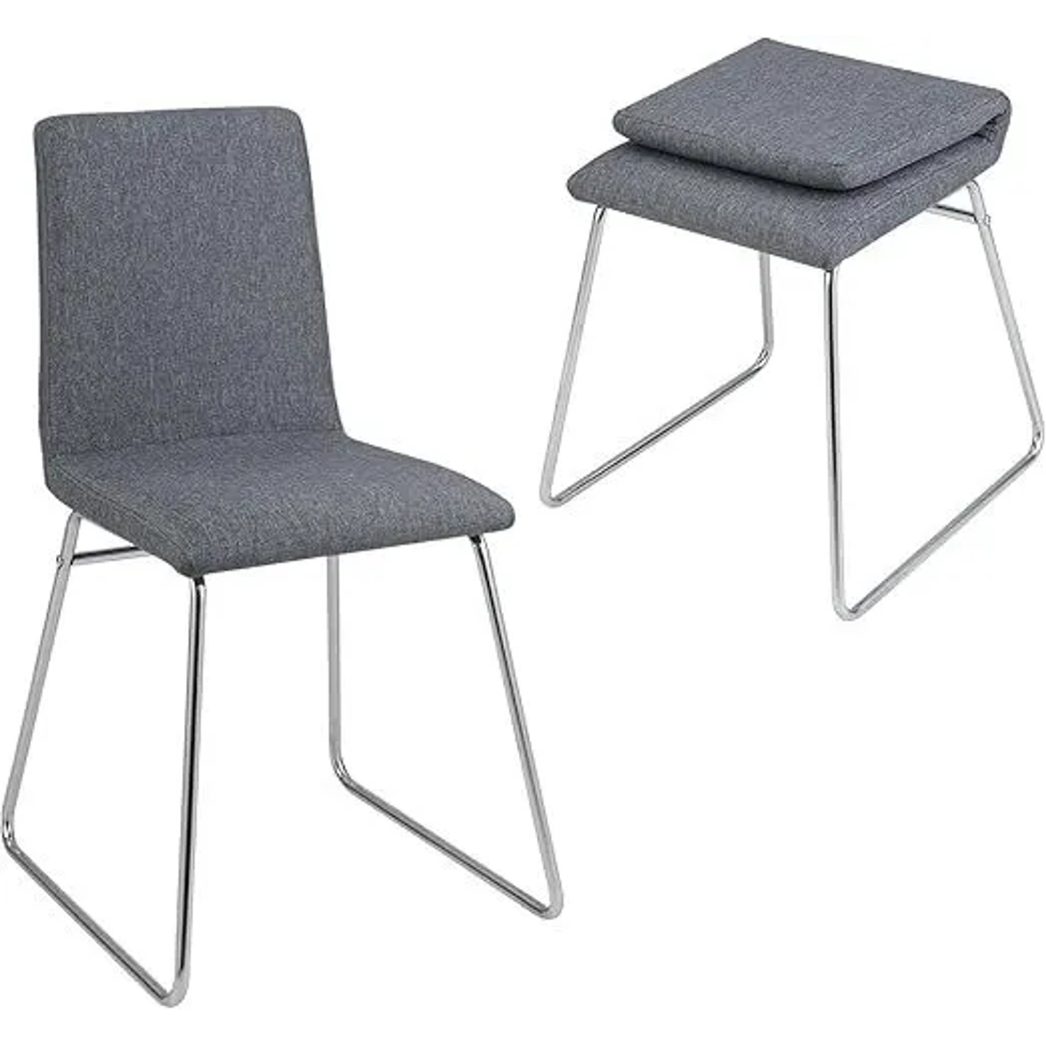 Costway Esszimmerstühle 2er Set mit Klappbarer Rückenlehne von COSTWAY