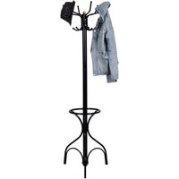 Garderobenständer Metall, Jackenständer schwarz, Garderobe Standgarderobe, Kleiderständer Höhe 190cm - Costway von COSTWAY