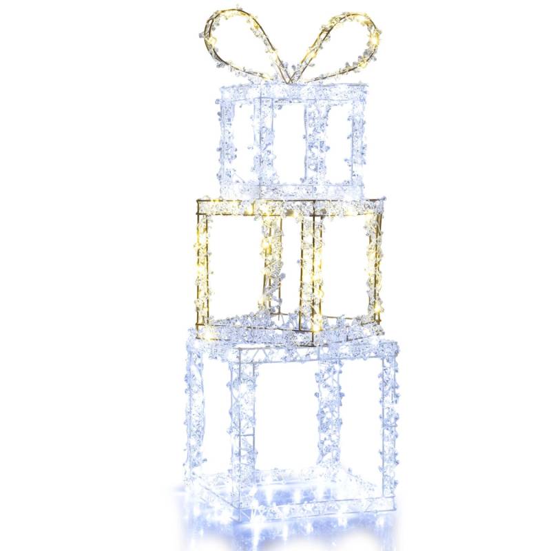 Costway Große LED Geschenkboxen 3 Stapelbare Weihnacht Dekoboxen 90 cm Costway Große LED Geschenkboxen 3 Stapelbare Weihnacht Dekoboxen 90 cm von COSTWAY