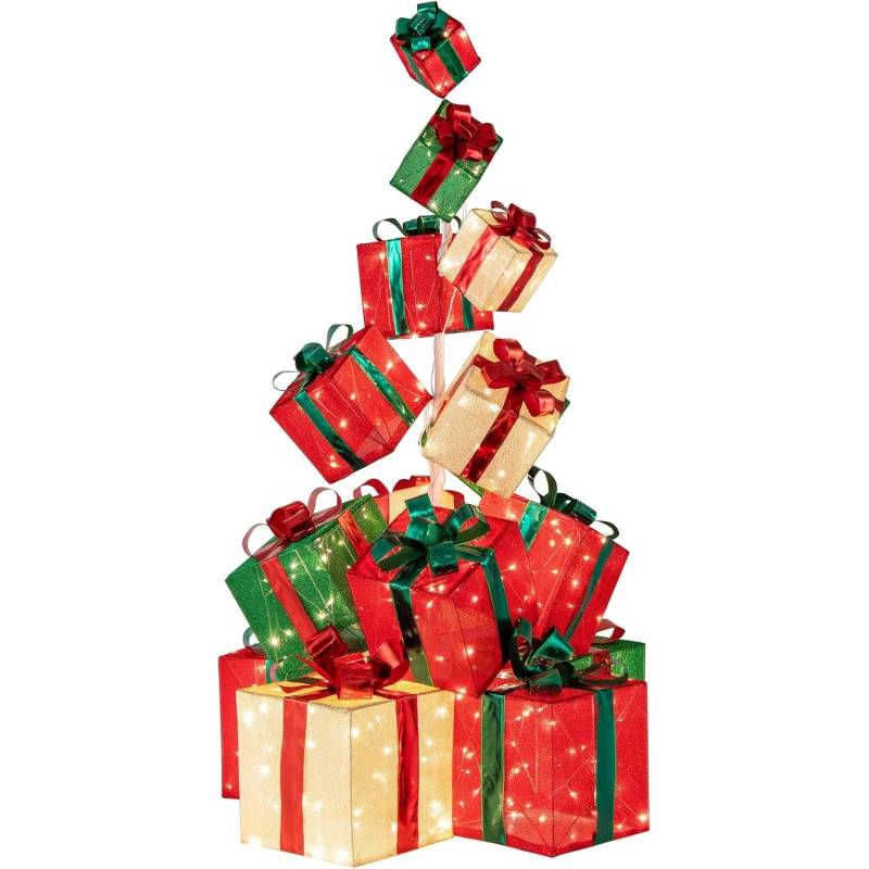 Costway Große Led Geschenkboxen 15 Gestapelte Dekoboxen 170 cm Costway Große Led Geschenkboxen 15 Gestapelte Dekoboxen 170 cm von COSTWAY