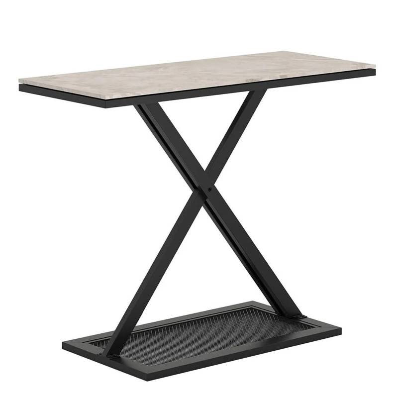 Costway Konsolentisch mit X-Formigem Metallgestell Modern Schwarz Costway Konsolentisch mit X-Formigem Metallgestell Modern Schwarz von COSTWAY