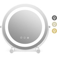 Kosmetikspiegel mit Beleuchtung, Schminkspiegel mit Touchschalter und Speicherfunktion, dimmbar, 360° schwenkbar, Tischspiegel für Schminktisch & Kosmetikspiegel mit Beleuchtung, Schminkspiegel mit Touchschalter und Speicherfunktion, dimmbar, 360° schwenkbar, Tischspiegel für Schminktisch & von COSTWAY