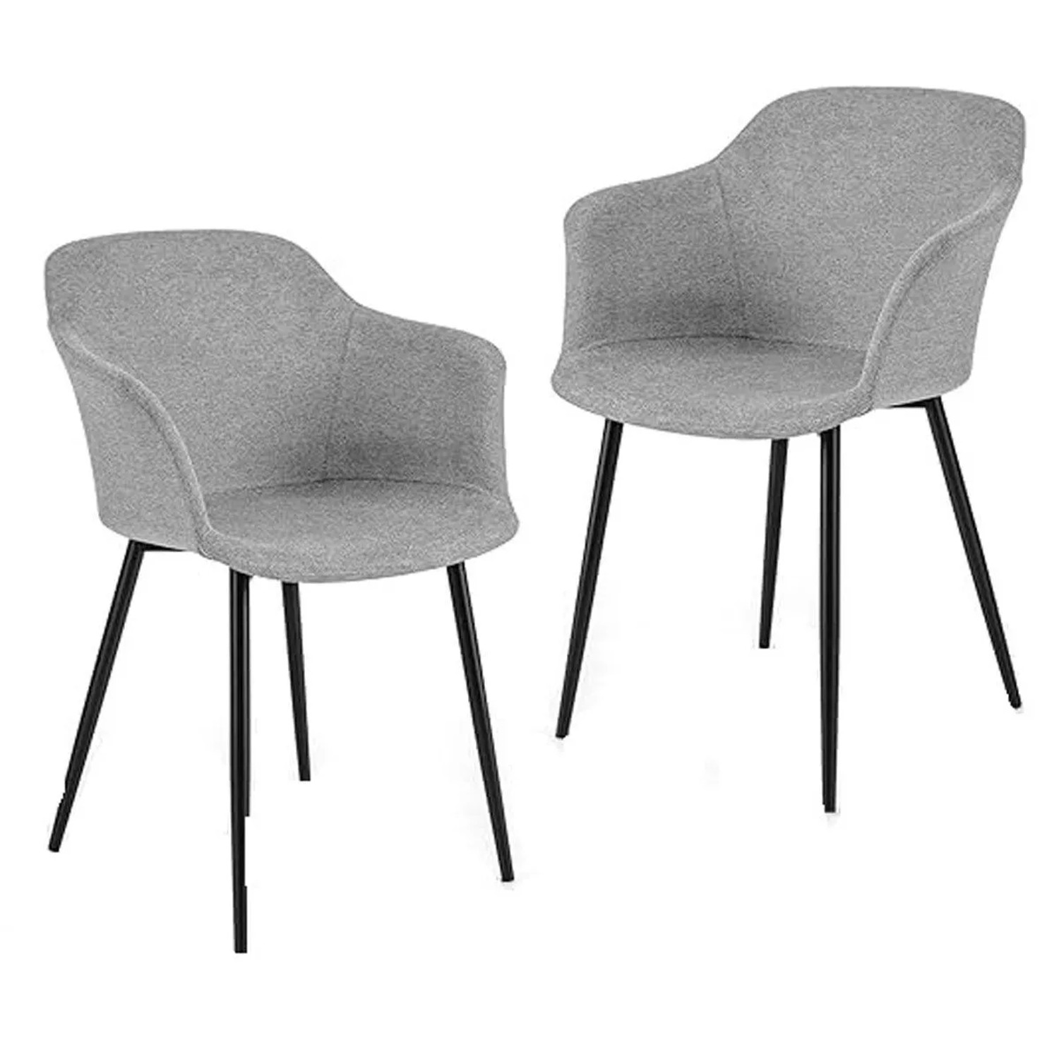 Costway Küchenstühle 2er Set mit Breiter Armlehne Küche Hellgrau Costway Küchenstühle 2er Set mit Breiter Armlehne Küche Hellgrau von COSTWAY