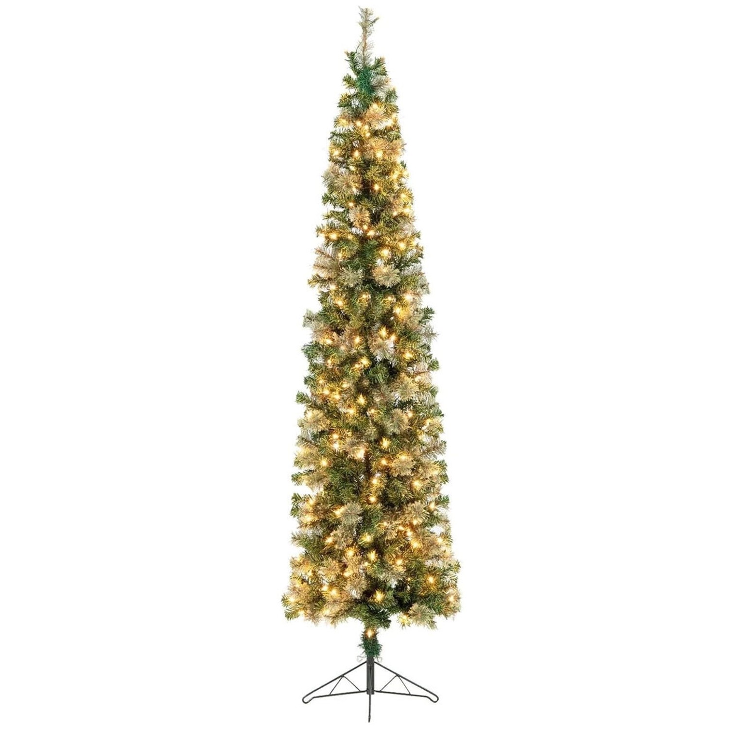 Costway Künstlicher Halber Weihnachtsbaum & 403 Zweigen 210cm von COSTWAY
