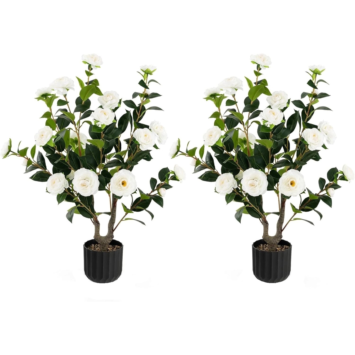 Costway Künstlicher Kamelienbaum 2er Set mit Blüten 95cm Weiß Costway Künstlicher Kamelienbaum 2er Set mit Blüten 95cm Weiß von COSTWAY