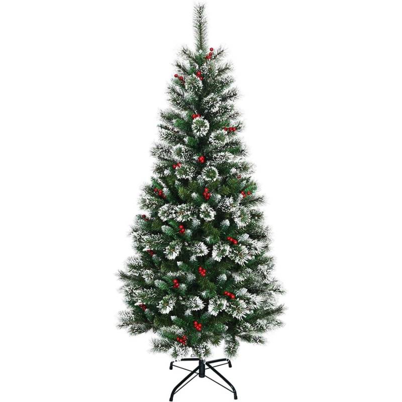 Costway Künstlicher Weihnachtsbaum 180cm mit Roten Beeren PVC Nadeln Costway Künstlicher Weihnachtsbaum 180cm mit Roten Beeren PVC Nadeln von COSTWAY