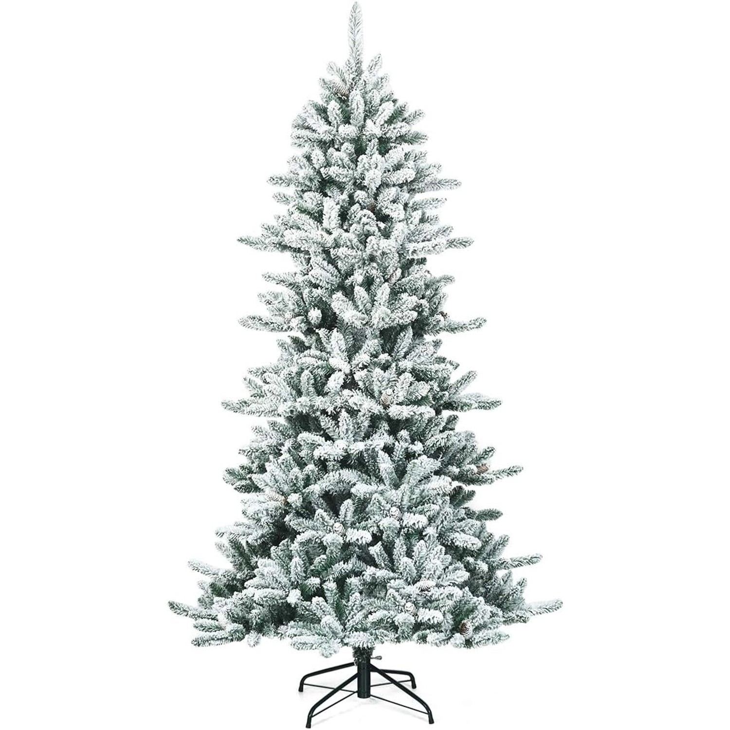 Costway Künstlicher Weihnachtsbaum 210cm Bleistiftbaum 1108 Spitzen von COSTWAY