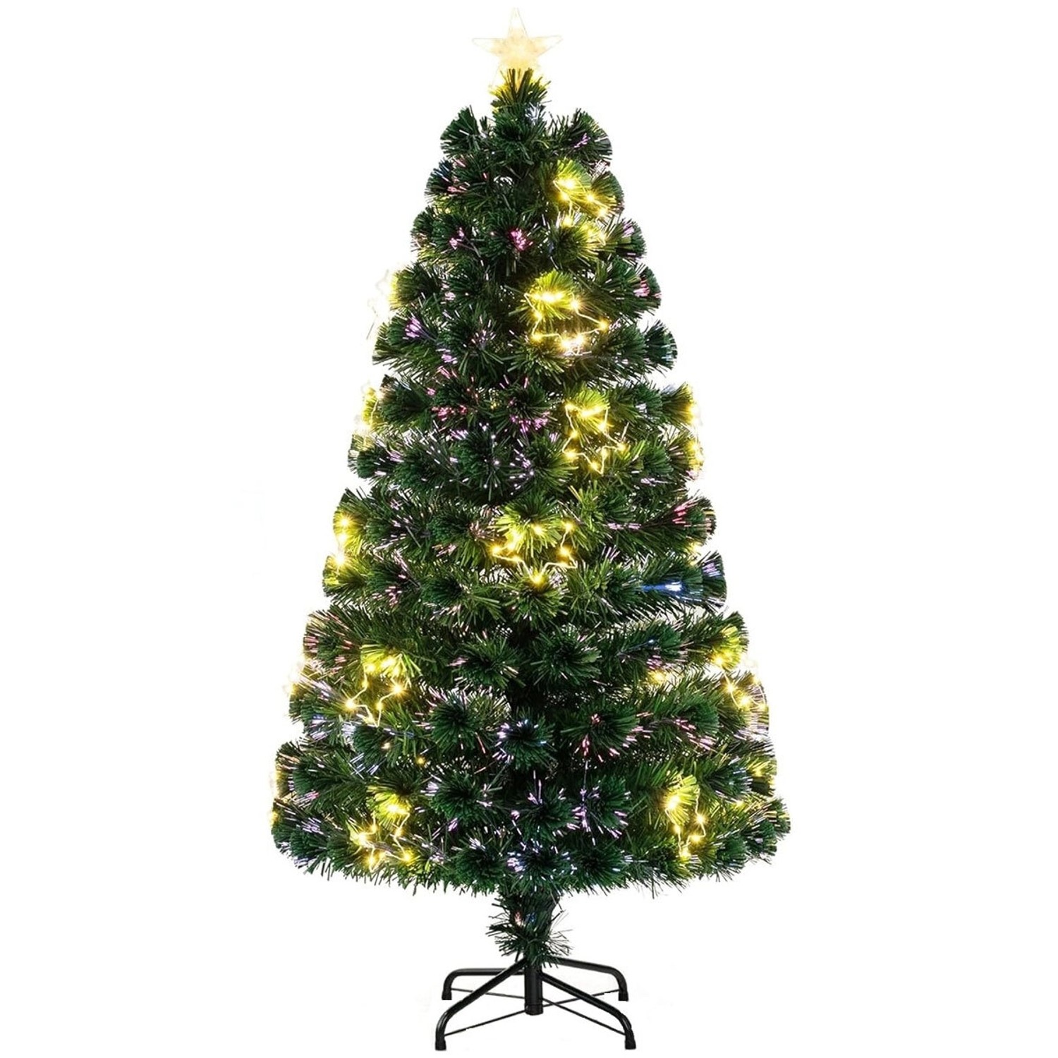Costway Künstlicher Weihnachtsbaum Glasfaser &170 Zweigspitzen 150cm von COSTWAY