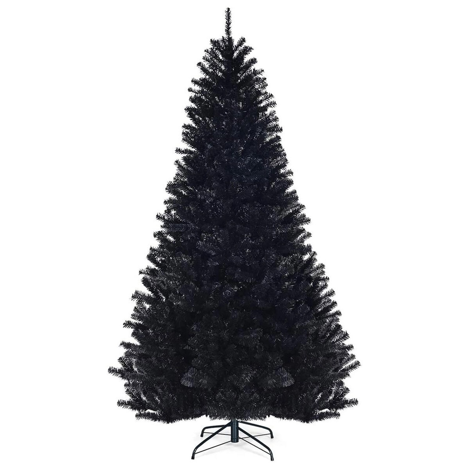 Costway Künstlicher Weihnachtsbaum mit Klappsystem Schwarz 225cm von COSTWAY